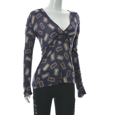 long sleeve v neck wrap top