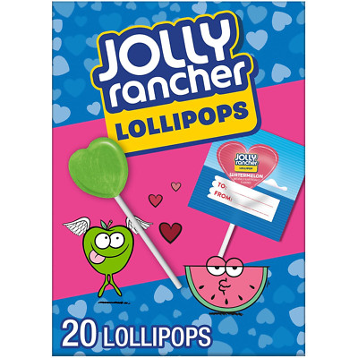 Assorted Fruit Flavored, Valentine'S Lollipops Box, 9.2 Oz (20 Pieces)