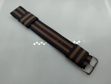 New Geckota 22mm Black Green Red Vintage Bond Nylon Military Watch Strap K333