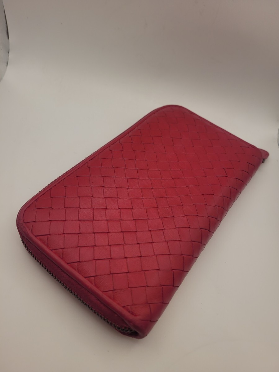 Bottega Veneta Intrecciato Calf Leather Zip Around Wallet | eBay