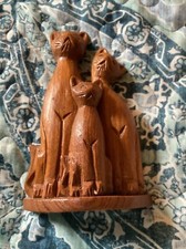 Wooden Folk art Cats
