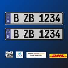 2x Kfz-Kennzeichen 520x110mm | Nummernschilder | Autokennzeichen | Kfz-Schilder