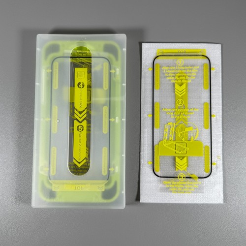 Screen Protectors for iPhone 15 Pro - 2x HD Clear Glass w/ Install Tray | WSKEN* - Picture 2 of 5