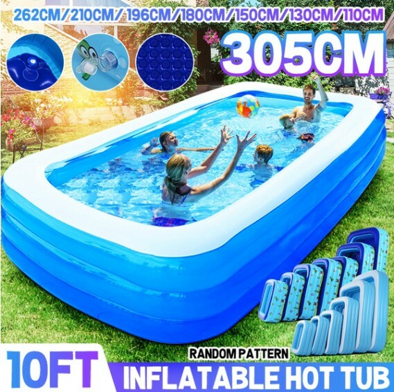 Piscina hinchable Familiar Kiddie Pool 168cm x 70cm totalmente resistente