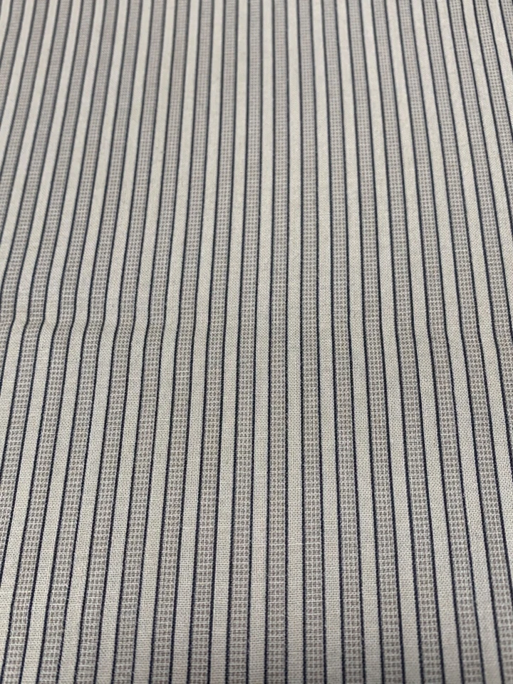 Striped Fabric Material 16x40 Beige & Black Cotton Sewing Crafting Projects - Image 2 of 4