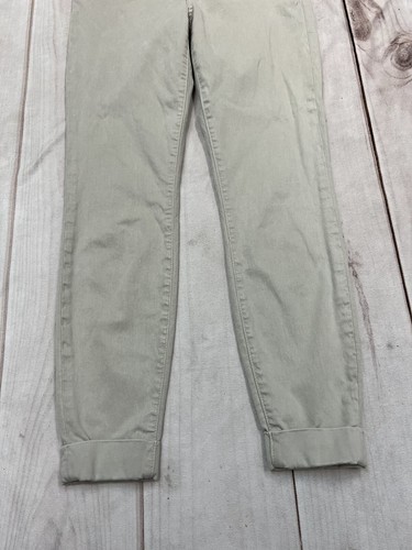 Women's J Brand Anja Biscuit Khaki 26 Cuffed Cropped Stretchy Casual Pants - Picture 3 of 5
