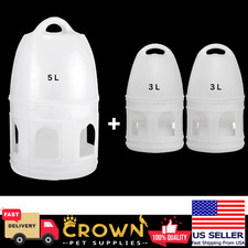 Bird Water Drinker Pigeon Water Dispenser Feeder Hanging Handle 5L 3 L X 2