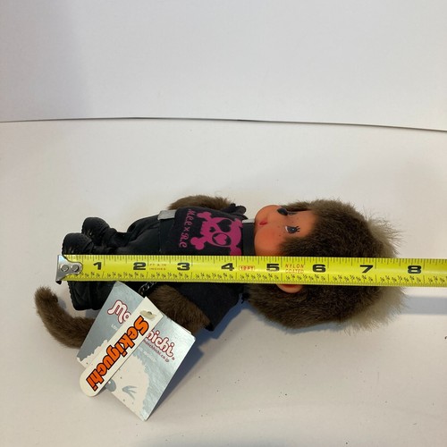Monchhichi Lover Punk Rocker Boy Monkey Doll Plush Toy Sekiguchi Japan Tag - Bild 4 von 13