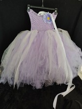 Purple Lilac Lavender Tulle Princess Birthday Puffy Dress Girls Size S/M