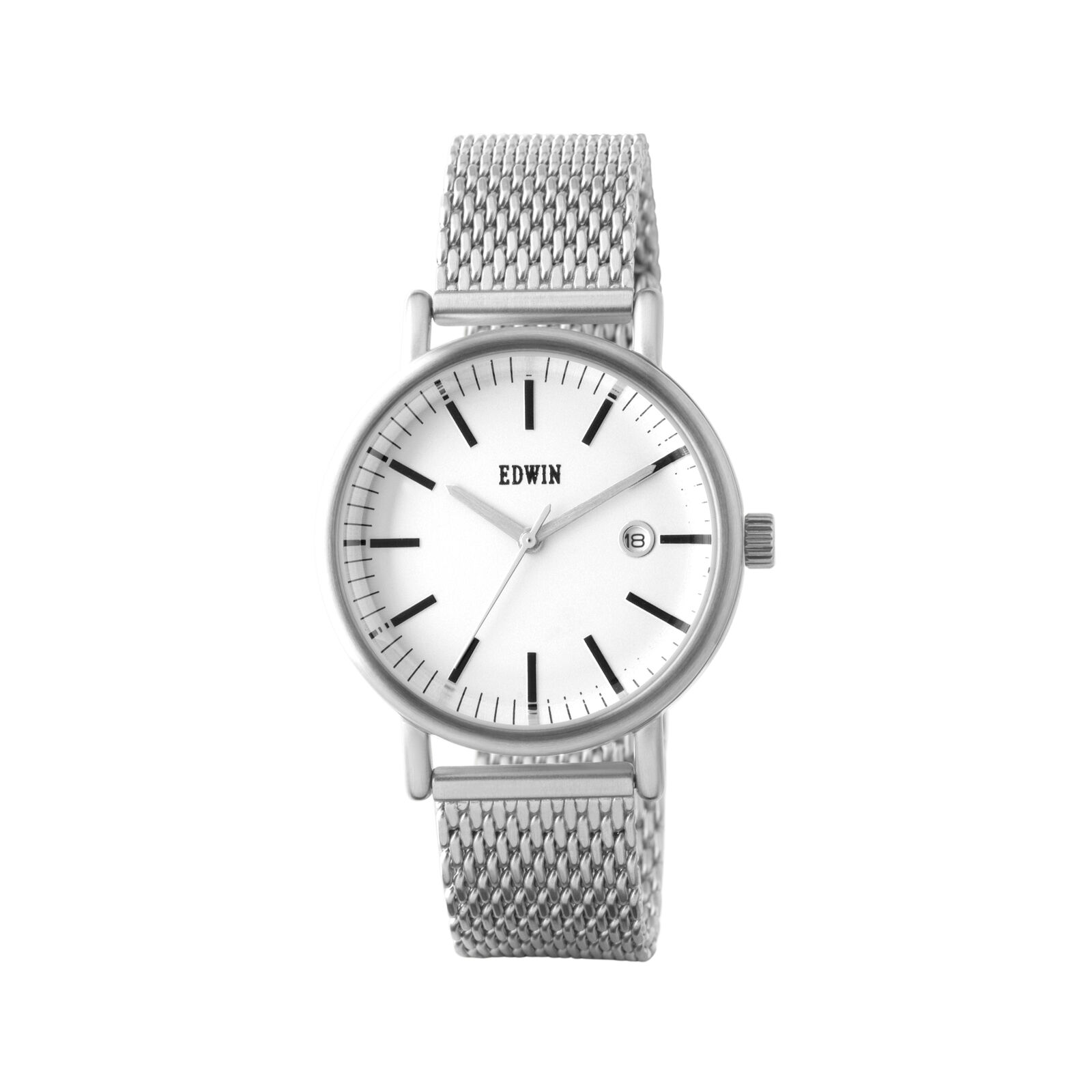 Edwin EPIC Women's 3 Hand-Date Watch, Stainless Steel Case and Band
