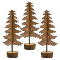 Papier Tannenbaum Aufsteller 32 Cm - 3Er Set - Weihnachten Advent Winter Deko