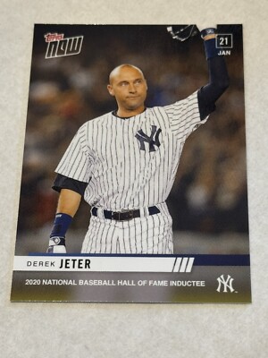 2020 Topps Now #OS-59 Derek Jeter Yankees Hall of Fame Election Inductee
