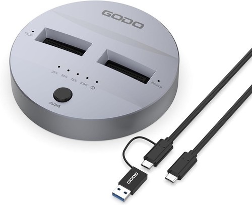 Compact M.2 Dual-Bay Docking Station - Easy Offline Clone & Fast Data Transfer - Picture 4 of 9