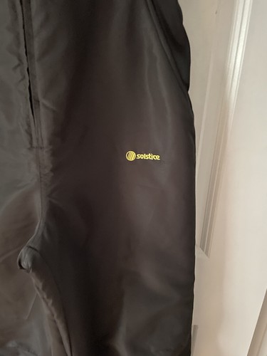 SOLSTICE Mens Black Insulated /Water Resistant Ski Snowboard Snow Bib Small NWT - 第 7/10 張圖片