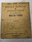 Moto-Truc Service Repair Manual Parts List Shop Book Forklift Truck Pal Sc
