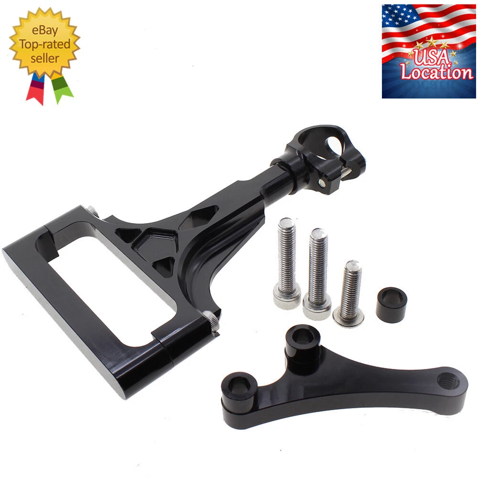 For Kawasaki Z1000 2003-2009 Carbon Fiber Steering Damper Bracket Mount Kit CNC - Изображение 3 из 4