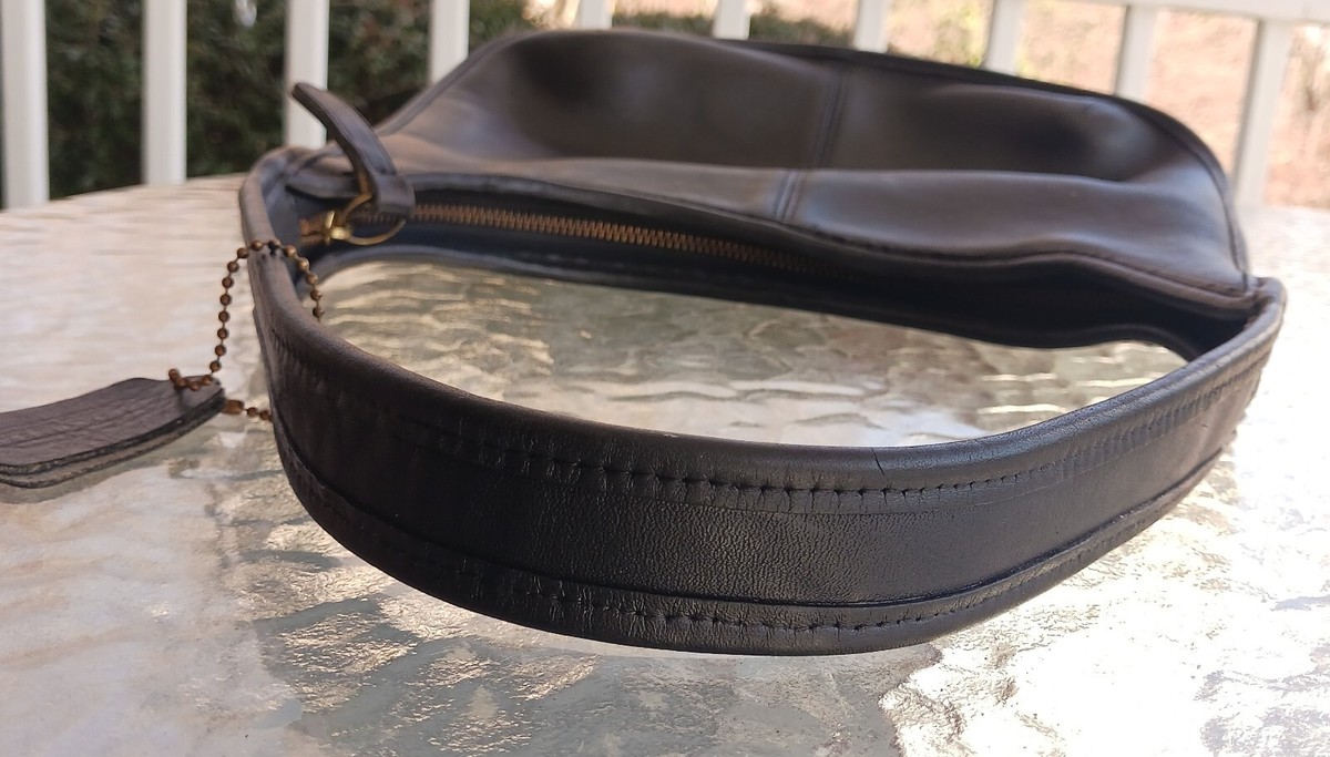 Coach MEDIUM D7D 9033 Vintage Black Leather Ergo Shoulder Bag | eBay