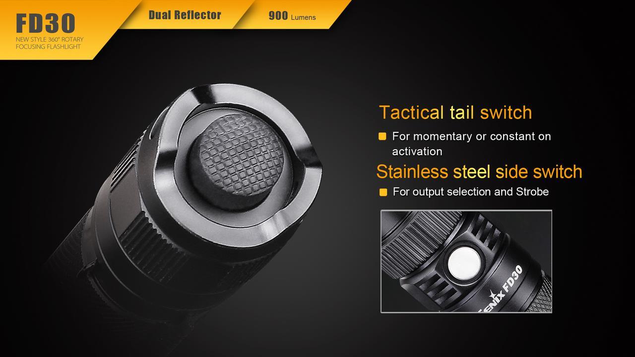 Fenix FD30 CREE LED 900 vari lumen vari 900 focus flashlight zoomable tactical with 18650 37d911 Fenix FD30 CREE LED 900 vari lumen vari 900 focus flashlight zoomable tactical with 18650 37d911