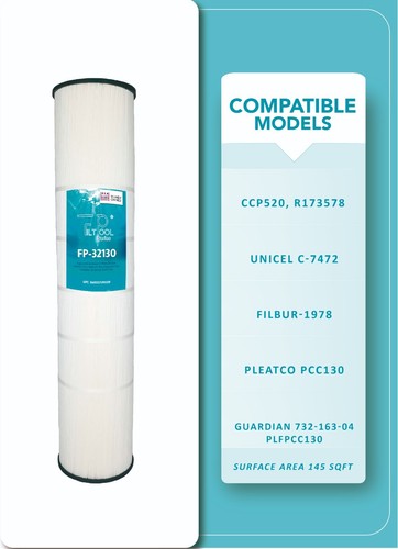 FP-32130 Pool Cartridge Replaces Pentair CCP520, 817-0143, 817-0131, 17858 4Pack - Picture 12 of 14