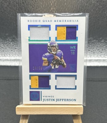 2020 Panini Encased Rookie Quad Memorabilia #RQ-12 Justin Jefferson /50 Patch