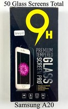Samsung A20 Premium Tempered Glass Screen Protector 9H Hardness Clear Lot of 50