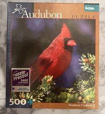 Buffalo Games Audubon 500 Piece Puzzle NORTHERN CARDINAL II