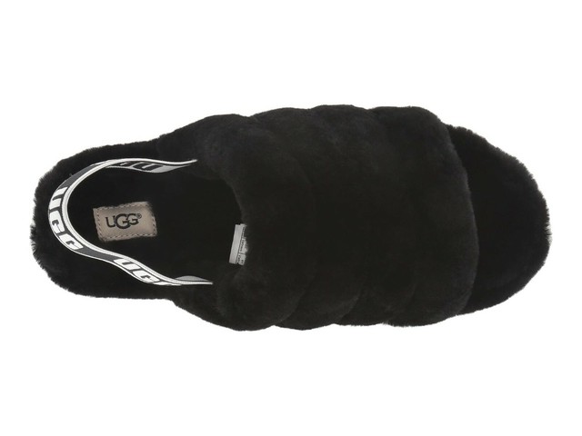black ugg sliders