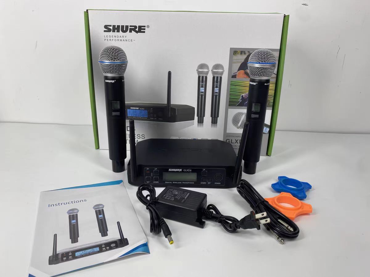 GLXD4 Vocal Dual Channel Wireless Microphone SHURE 2 BETA58A GLXD4 Vocal Dual Channel Wireless Microphone SHURE 2 BETA58A