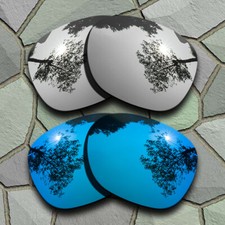 Silver Sky Blue Lenses Replacement for-Oakley Beckon OO9125 Polarized