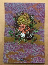 SIGNED Marq Spusta Her Window In Art print poster shimmer dark blue gold limited