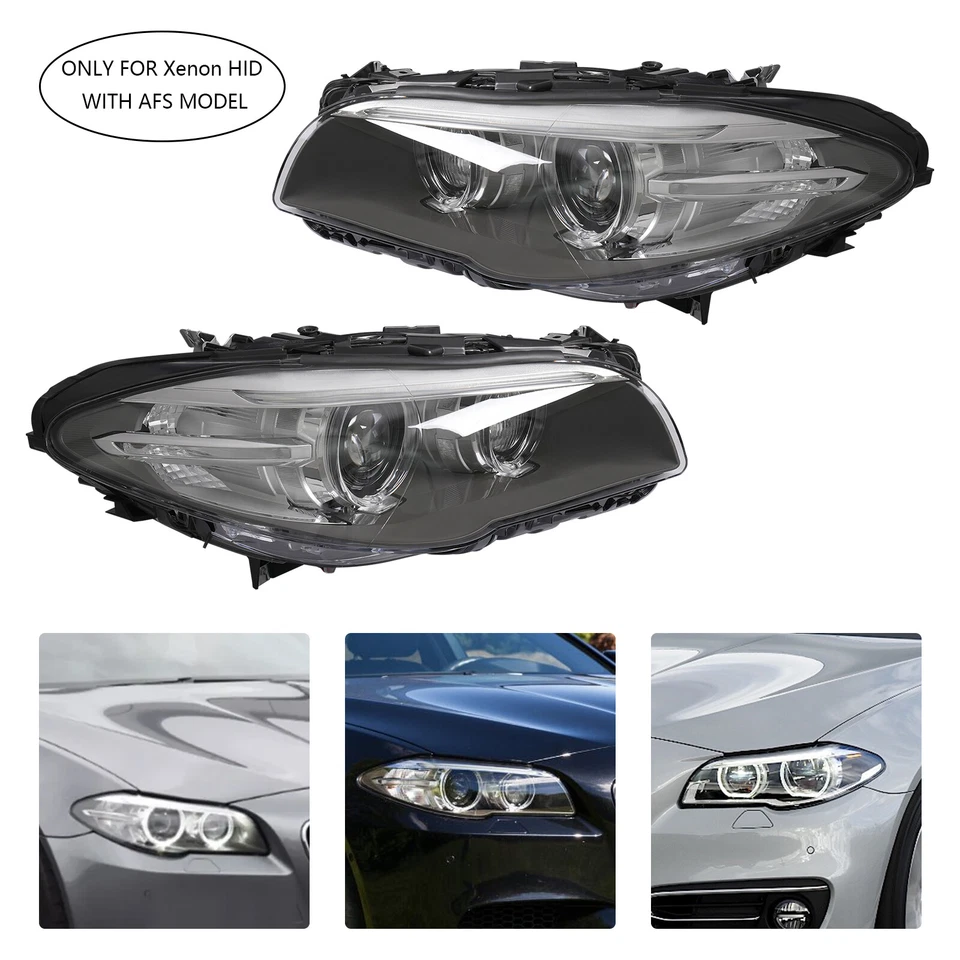 For 2014-2017 BMW 5 Series F10 F18 Adaptive Xenon/HID Headlights w/AFS Headlamps Foto 3 de 4