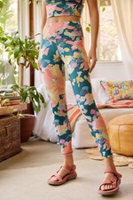 Daily practice by Anthropologie womens Liana Printed Leggings size S Multicolor