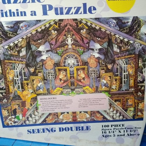 SEEING DOUBLE Great American, Puzzle Within A Puzzle -100 Pieces New Sealed #614 - Picture 3 of 7
