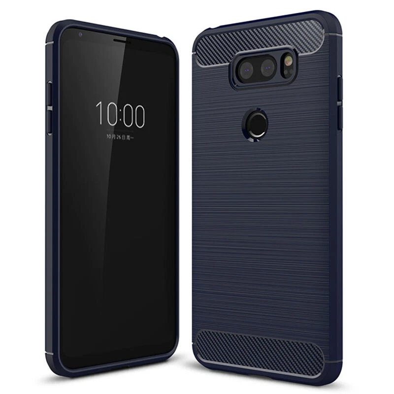 Case for LG V30 V30S V50 V40 V60 Velvet ThinQ Slim Shockproof Carbon Fiber Cover - Image 2 of 4