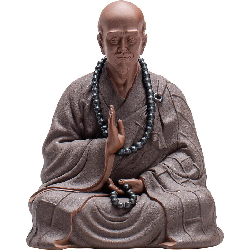 Chinese Zen Historical Figure Master Hongyi Statue Ceramic Handmade Decor Crafts