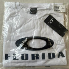 Oakley Destination Ellipse Tee T Shirt Large White Graphic Florida Casual Cotton