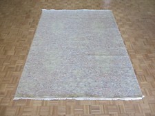 8'2 x 10'3 Hand Knotted Transitional Soft Green Oushak Oriental Rug G6980