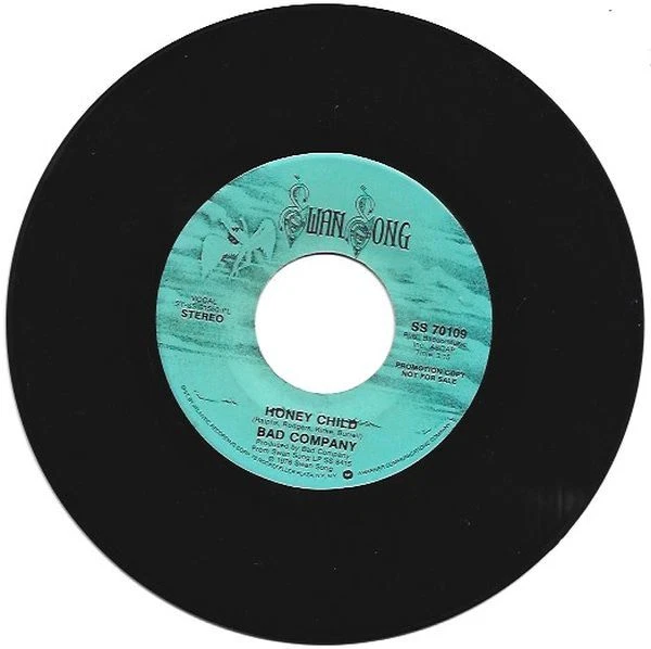 Bad Company - Honey Child (Mono) / Honey Child (Stereo) 7" 45 RPM Promo - Image 2 of 4