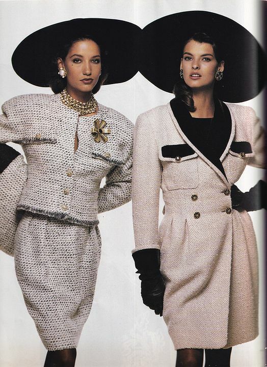 VOGUE PARIS 1987 LINDA EVANGELISTA CINDY CRAWFORD FURS VENDELA