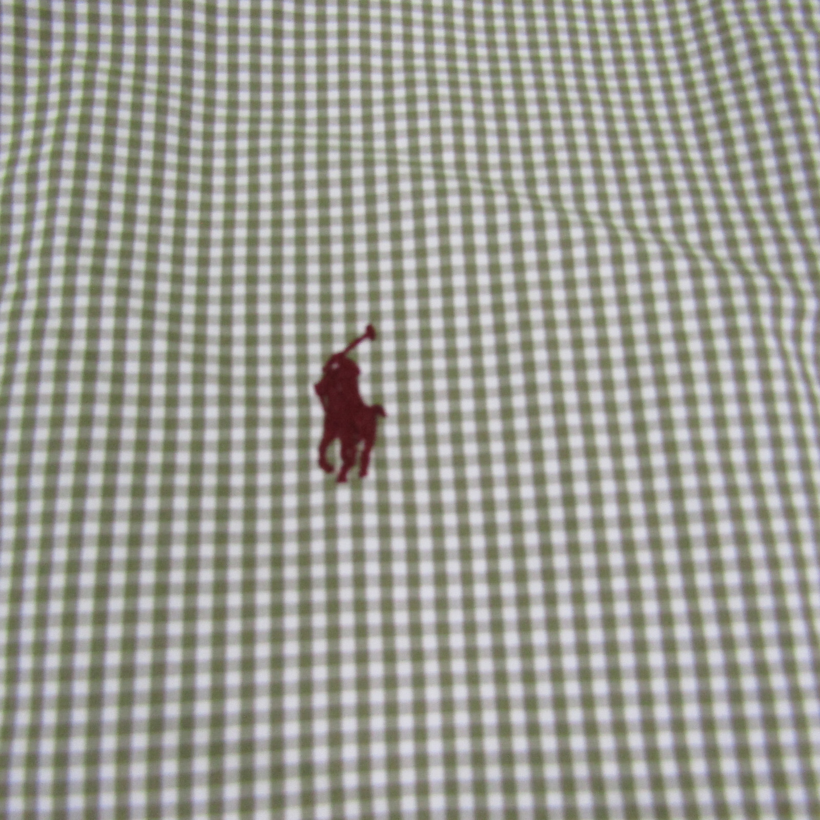 Camicia Ralph Lauren vintage uomo XL verde bianco gingham plaid bottoni pony anni 90