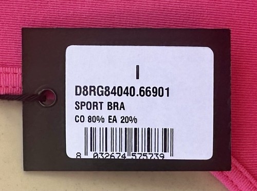 Dsquared2 ICON Pink Sports Bra Side Logos Made in Italy MSRP 270 Size S 32 - Picture 8 of 8