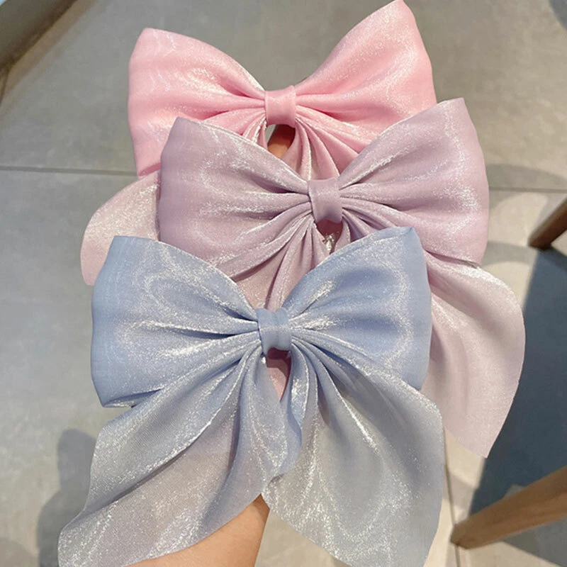 Sweet Ribbon Hair Bow Clips For Women Bow Hairpins Barrettes Hair