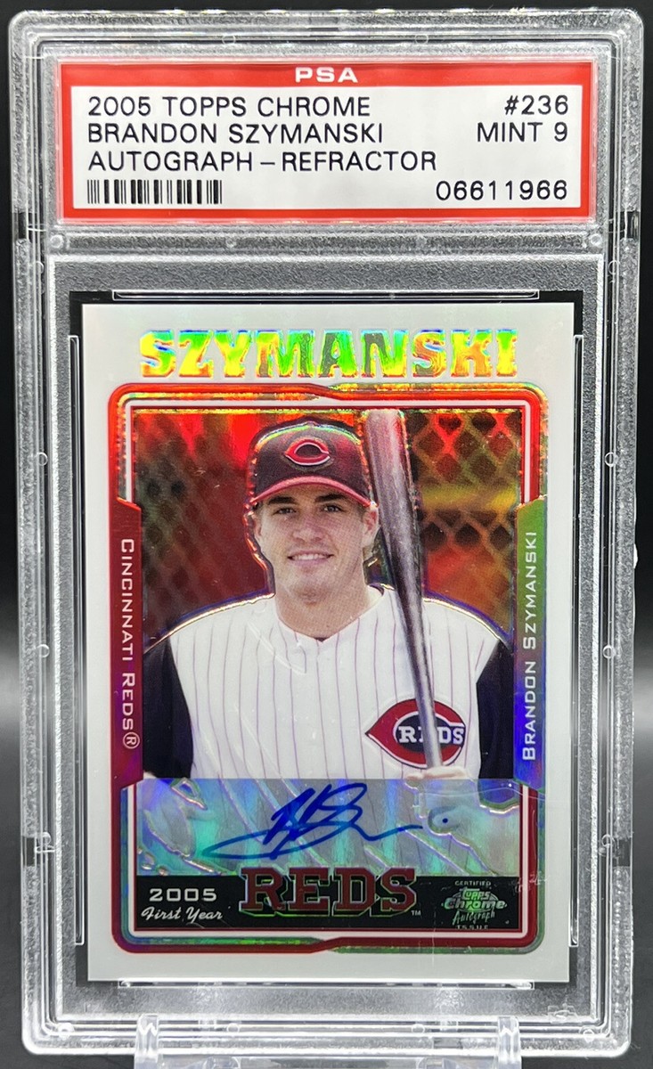 2005 Chrome Brandon Szymanski 169/500 PSA 9 *Pop 1* Reds