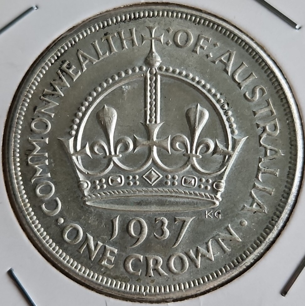 1937 Crown Coin Lightly Circulated Australian Silver One Crown