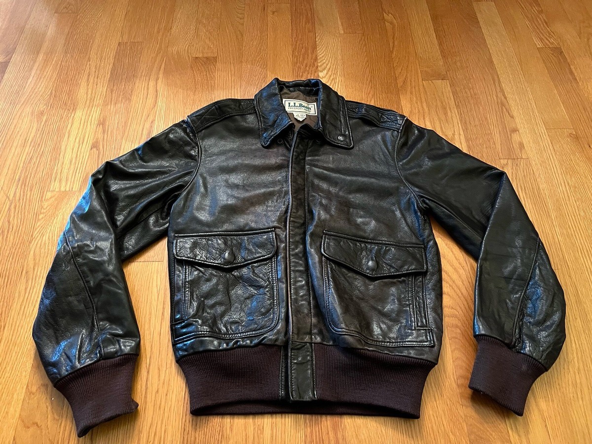 Vintage LL BEAN A-2 GOATSKIN Leather Bomber Jacket Size 34 Vintage LL BEAN A-2 GOATSKIN Leather Bomber Jacket Size 34