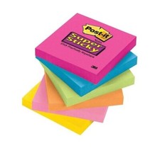 Post-it Lot/12 Super Sticky Notes 3"x3" Asst Color 90 Sheet Office School Church