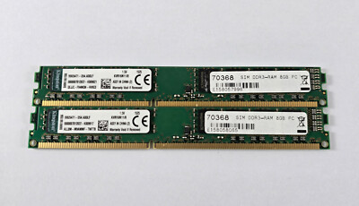 16GB (2x8GB) DDR3 1600MHz PC3-12800U KVR16N11/8 Kingston PC RAM zwei Riegel