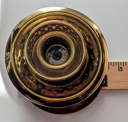 Charles Lester Handmade Wooden Candlestick Holder 7" Gold Tone Metal Vintage - Picture 8 of 8