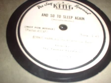 78RPM King 15134 Bernie Mann, Solitaire / And So to Sleep Again V+