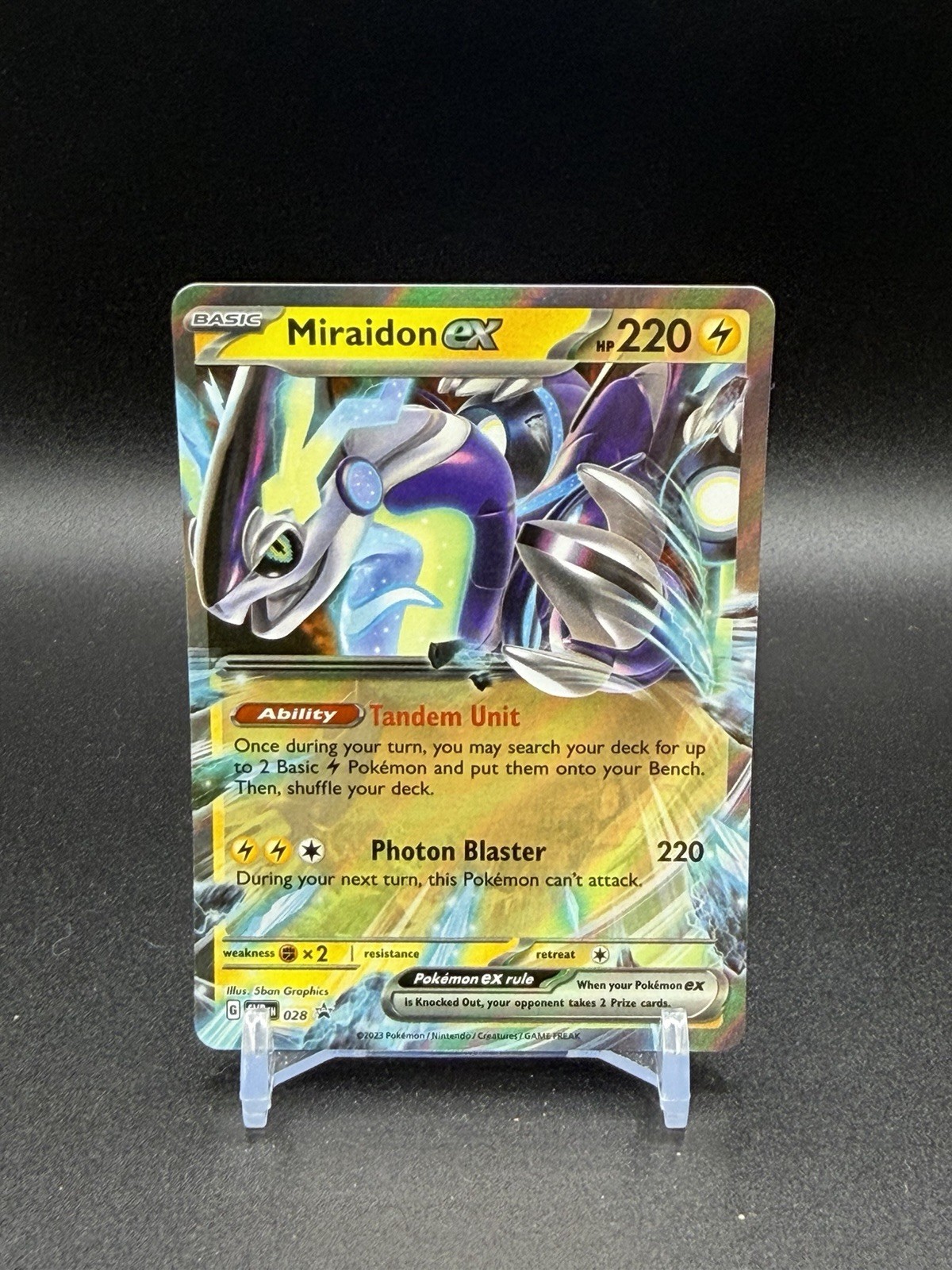 Miraidon ex SVP 028 Scarlet & Violet Holo Black Star Promo Pokemon TCG NM
